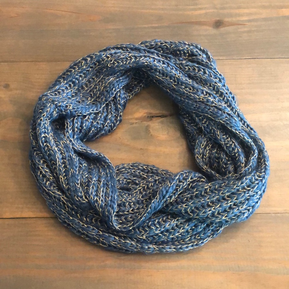 J. CREW knit Infinity Scarf with gold shimmer. ✨